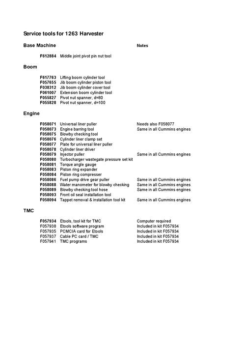 JOHN DEERE 1263 RÄDER-ERNTEMASCHINE SERVICE-REPARATURHANDBUCH