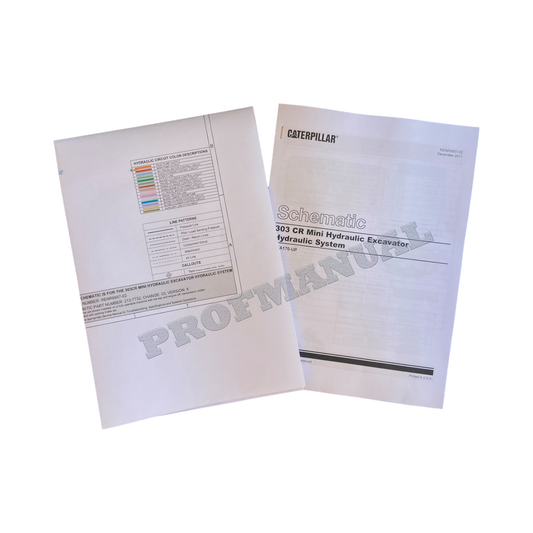 Hydraulikschema für Bagger Caterpillar 303 CR, Wartungshandbuch, Seriennummer DMA170-UP