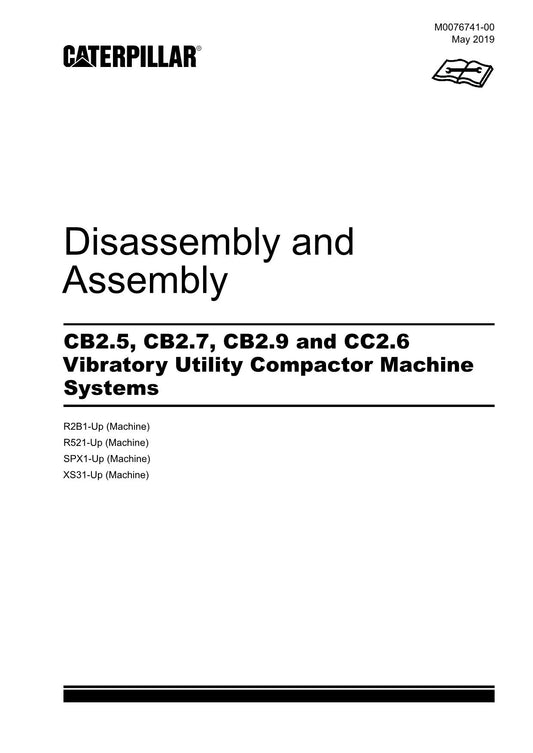 Caterpillar Cat CB2.5 CB2.7 Compactor Disassembly Assembly Service Manual