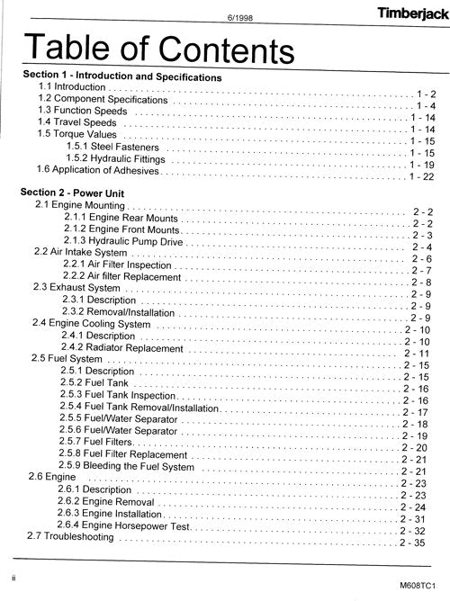 JOHN DEERE 608 TRACKED FELLER BUNCHER SERVICE-REPARATURHANDBUCH