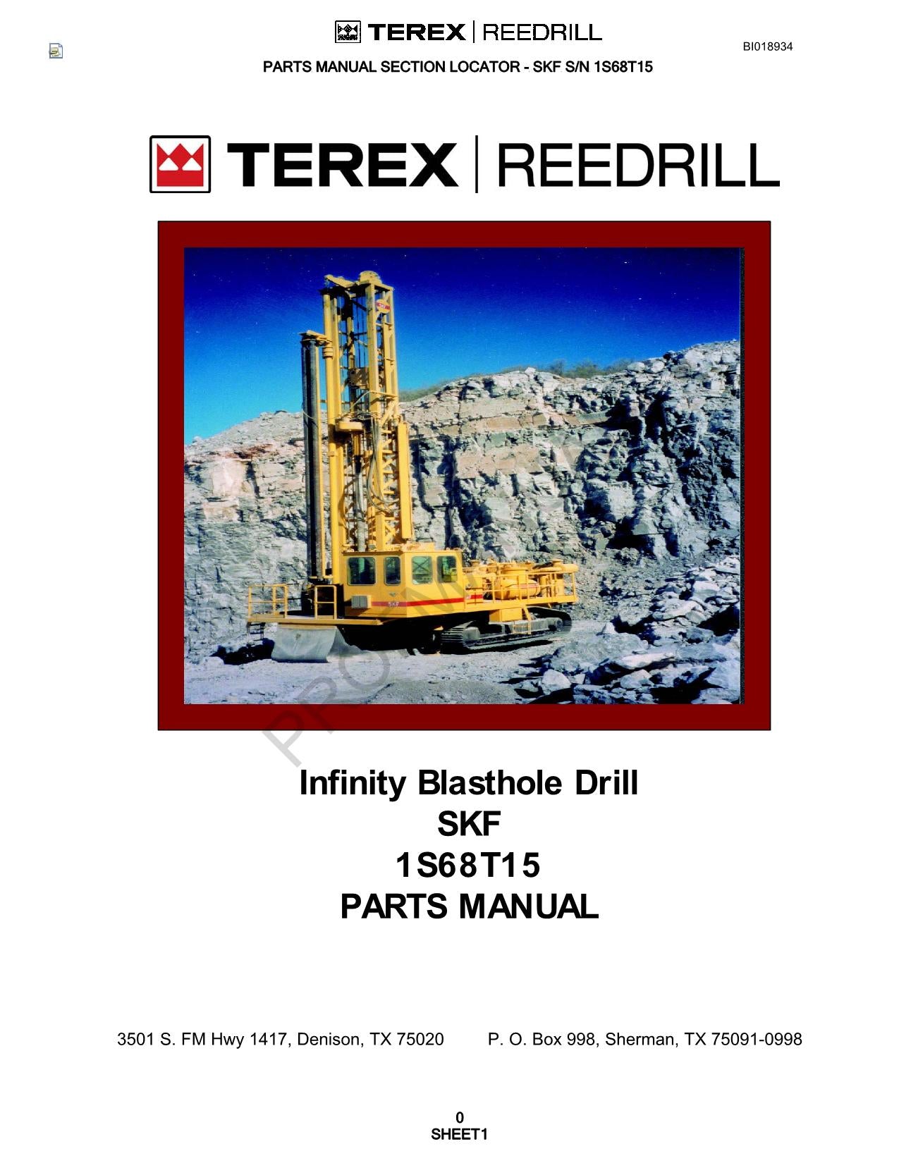 Catalogue de pièces détachées pour foreuse rotative Caterpillar Cat MD6290 série DR307215