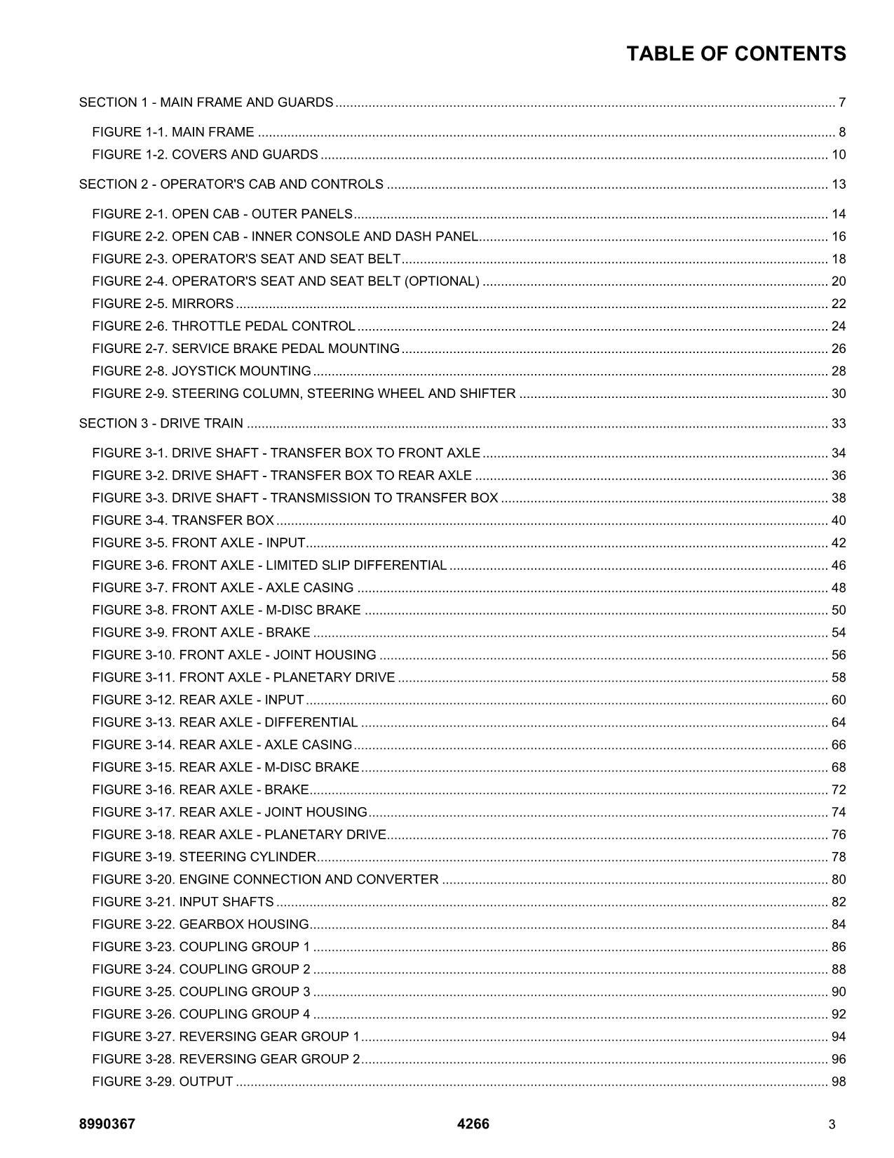 SKYTRAK 4266 Telehandler Parts Catalog Manual