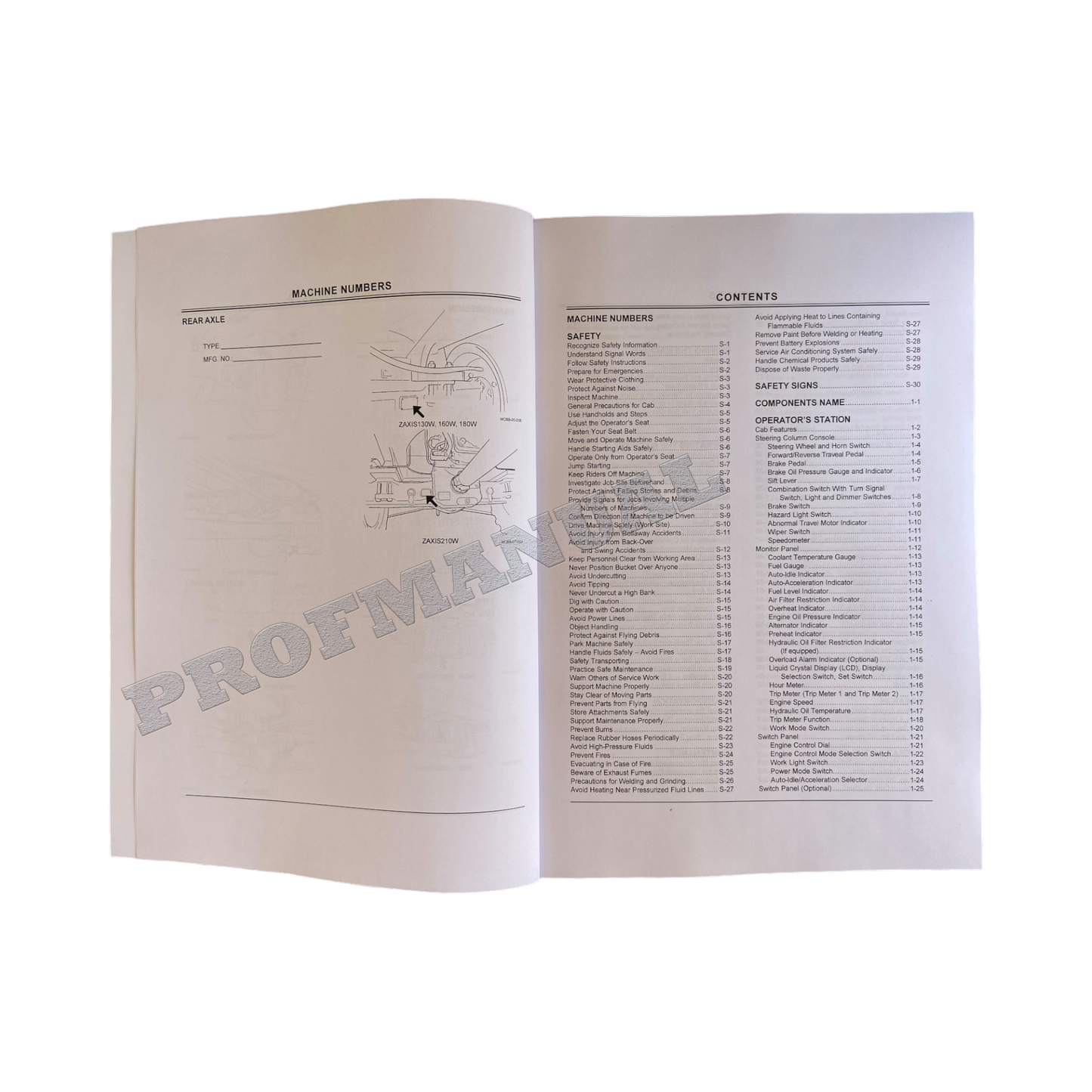 HITACHI ZAXIS ZX 130W 160W 180W 210W EXCAVATOR OPERATORS MANUAL #2