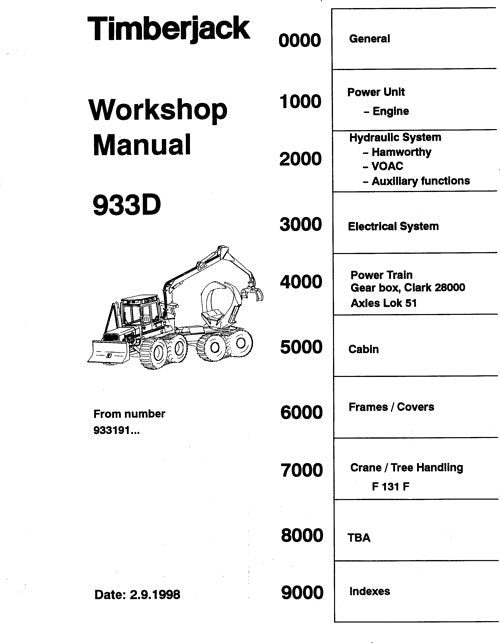 JOHN DEERE 933D CLAMBUNK SERVICE-REPARATURHANDBUCH