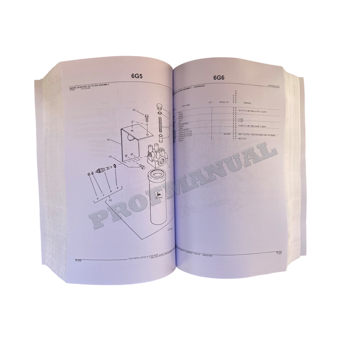 JOHN DEERE 9500  9500 MAXIMIZER COMBINE PARTS CATALOG MANUAL + !BONUS!