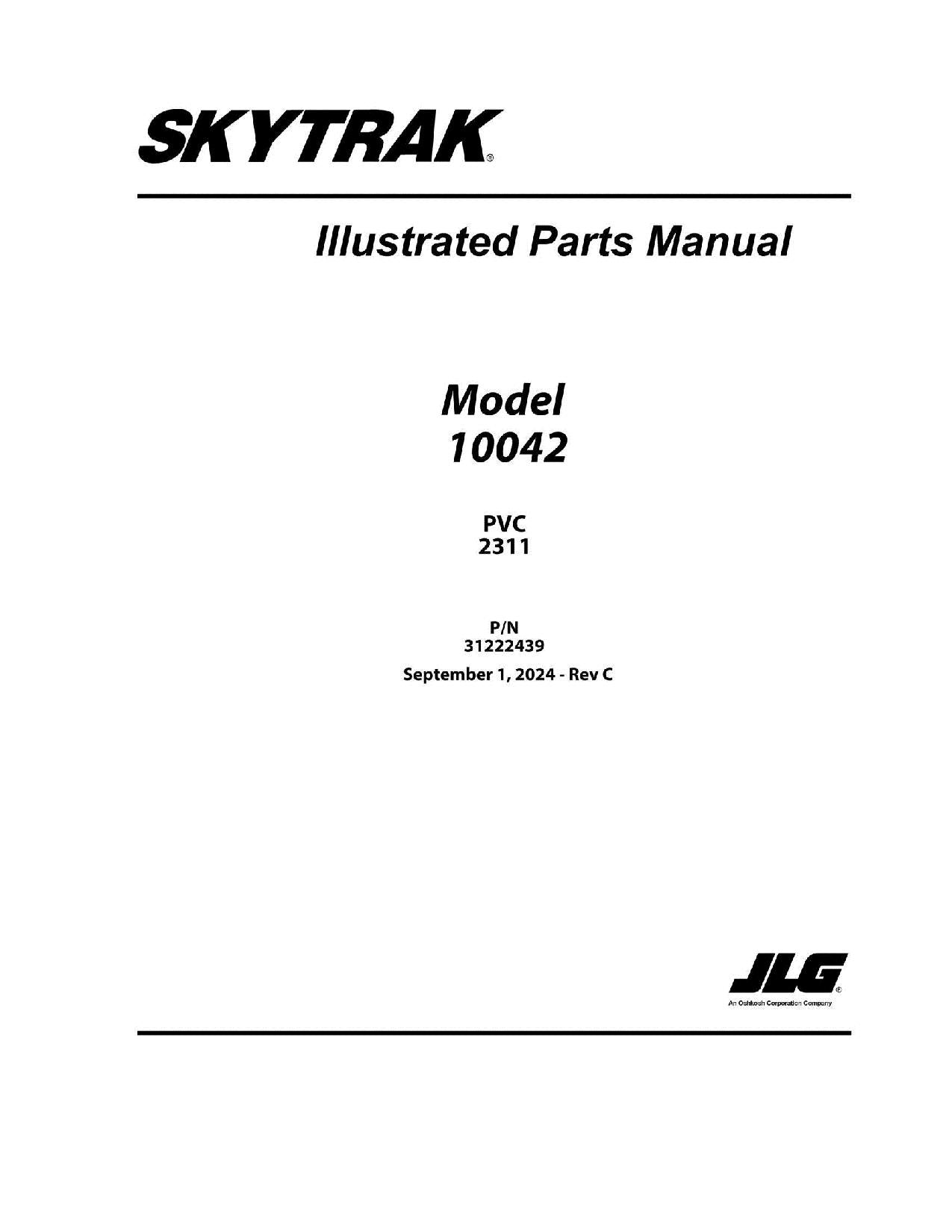 SKYTRAK 10042  Telehandler Parts Catalog Manual