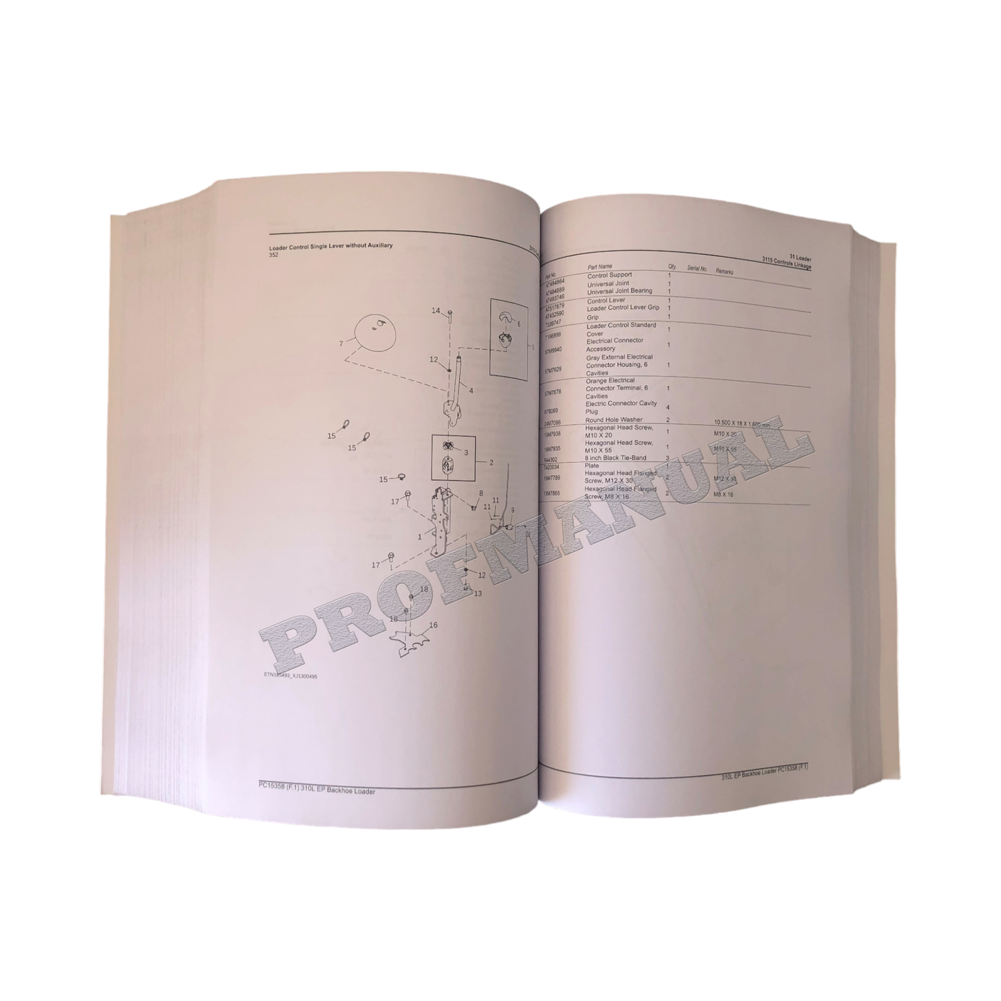 JOHN DEERE 310L EP BAGGERLADER ERSATZTEILKATALOGHANDBUCH Nr. 1