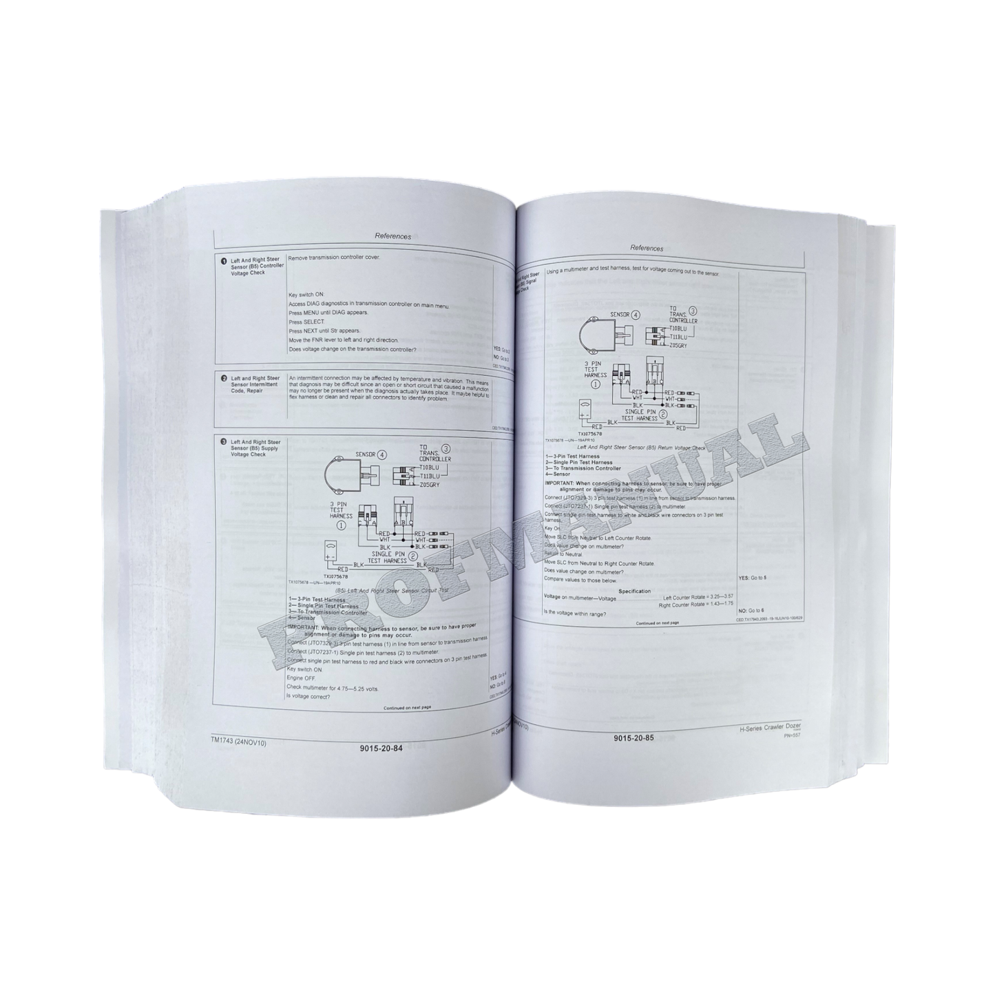 JOHN DEERE 450H 550H 650H CRAWLER DOZER OPERATION TEST SERVICE MANUAL