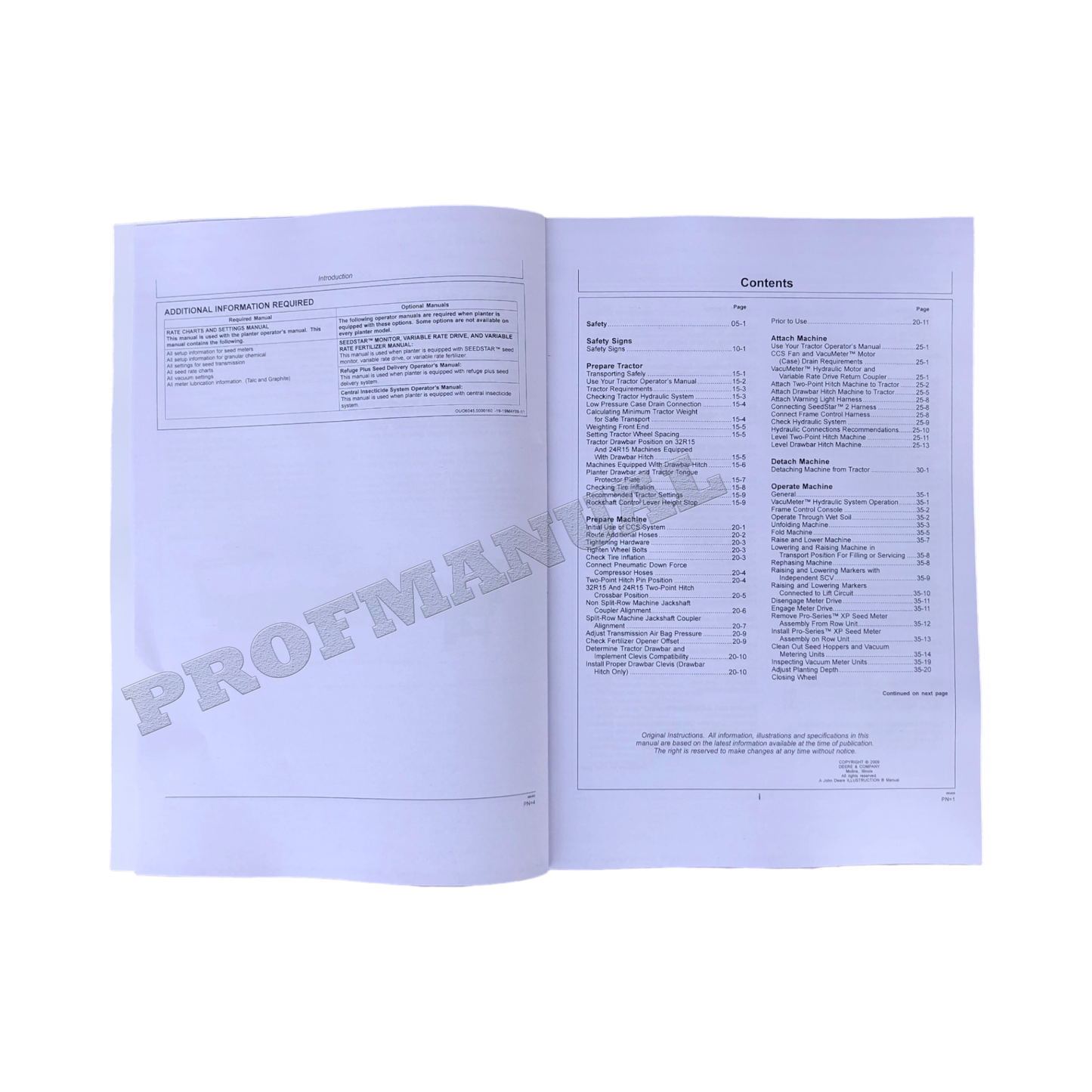 JOHN DEERE 1790 PLANTER OPERATORS MANUAL #5