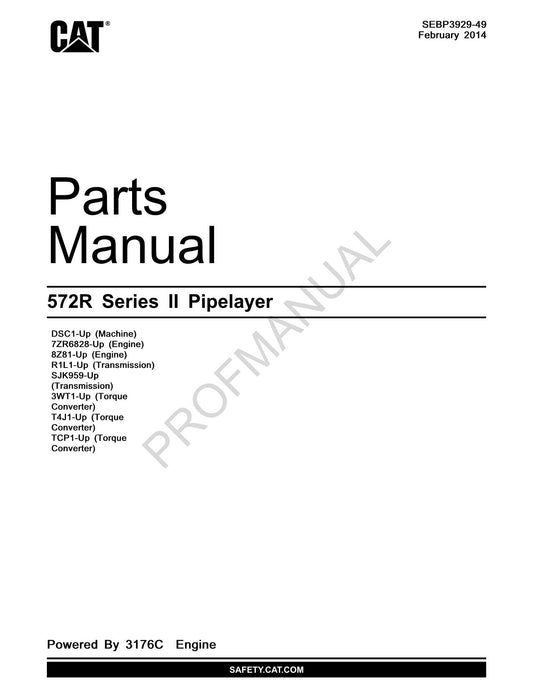 Ersatzteilkatalog für Rohrleger Caterpillar 572R Serie II