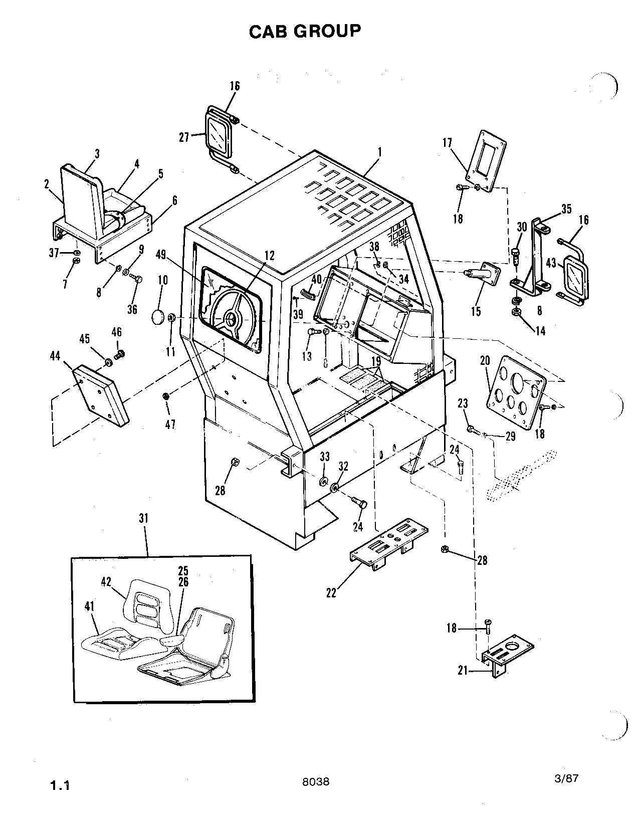 SKYTRAK 8038 Telehandler Parts Catalog Manual