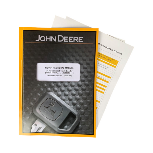 MANUEL D'ENTRETIEN ET DE RÉPARATION DE LA CHARGEUSE COMPACTE JOHN DEERE 317G + !BONUS!