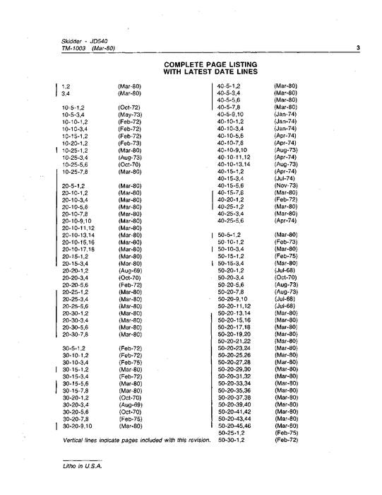 MANUEL DE RÉPARATION ET D'ENTRETIEN DU DÉBUSQUEUR JOHN DEERE 540 540A