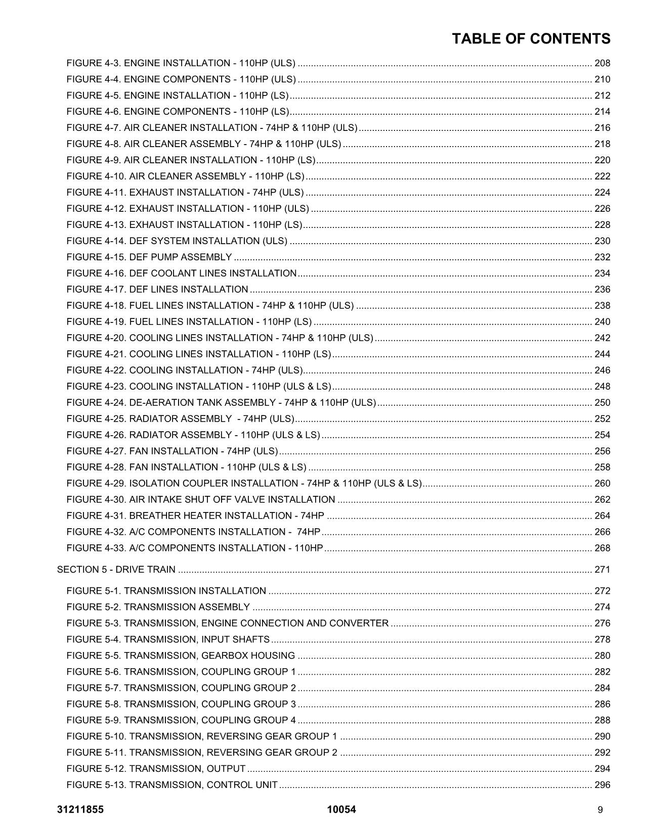 SKYTRAK 10054 Telehandler Parts Catalog Manual 31211855