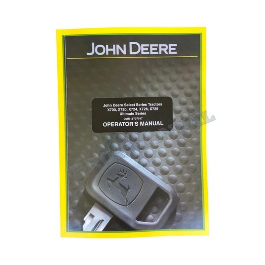 JOHN DEERE X700 X720 X724 X728 X729 TRAKTOR-BETRIEBSHANDBUCH Nr. 1