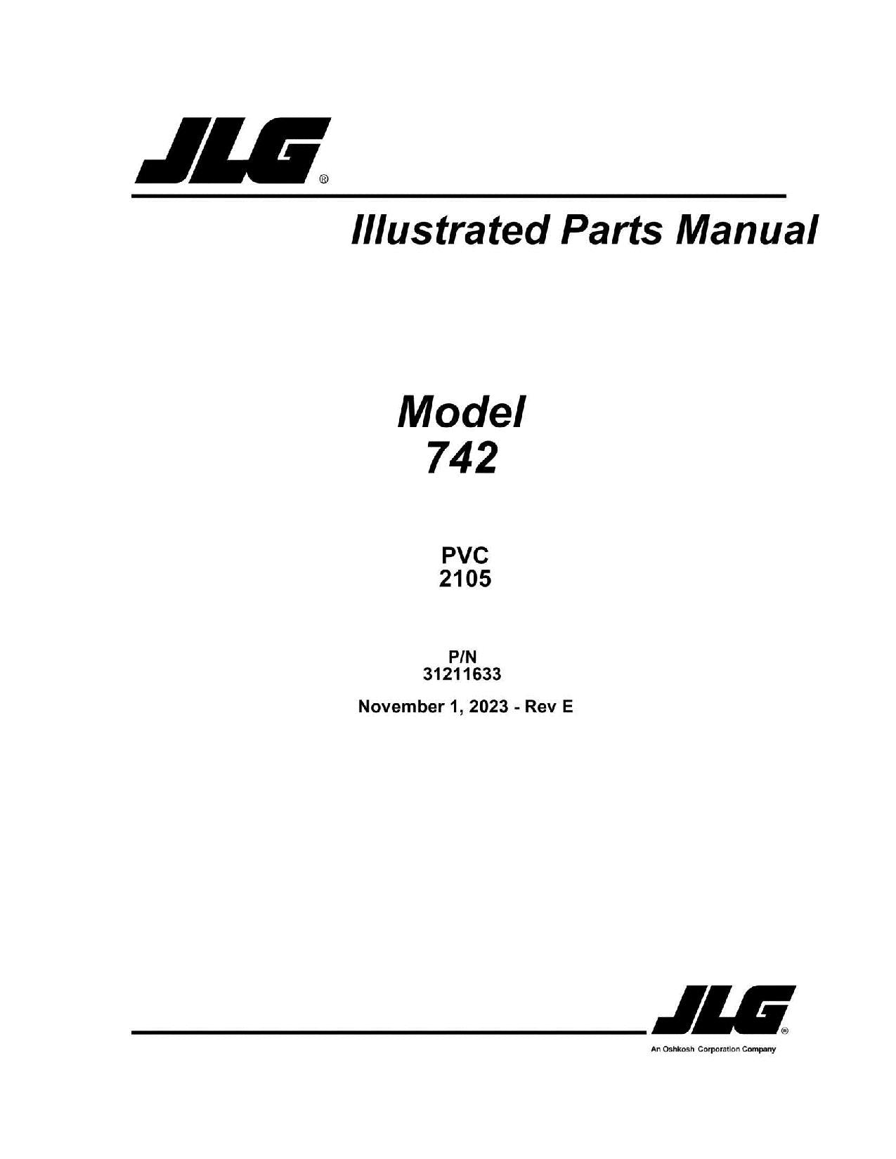 SKYTRAK 742 Telehandler Parts Catalog Manual