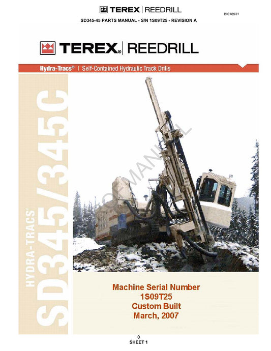 Caterpillar Cat MD5090 Hydraulic Track Drill Parts Catalog Manual ser SEW07225