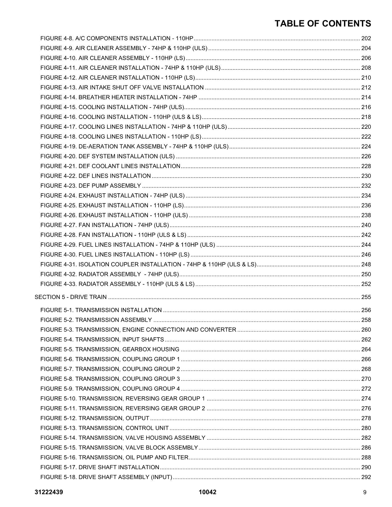 SKYTRAK 10042  Telehandler Parts Catalog Manual