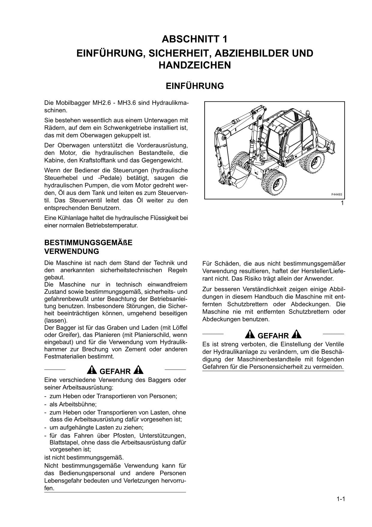 New Holland MH2 6 MH3 6 Bagger Manuel d'instructions