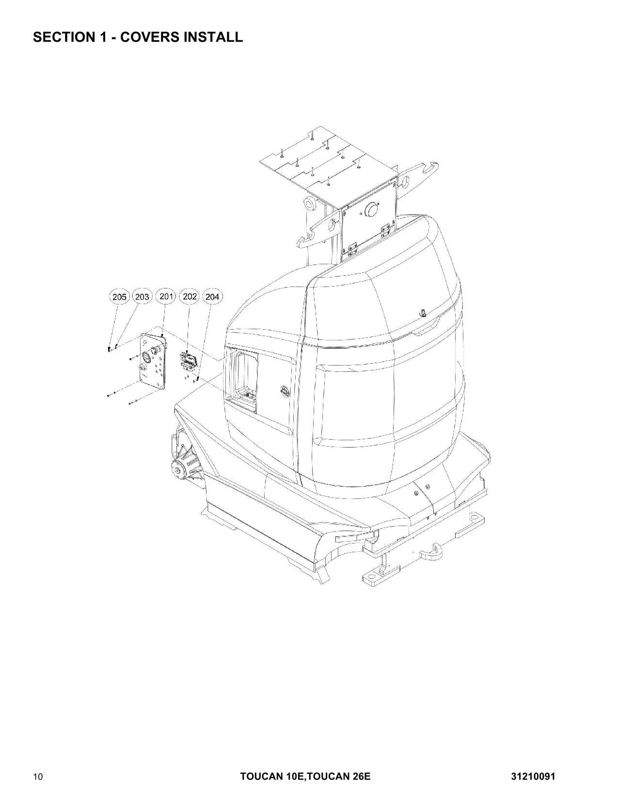 TOUCAN 10E 26E Vertical Lift Parts Catalog Manual 31210091 Multi language