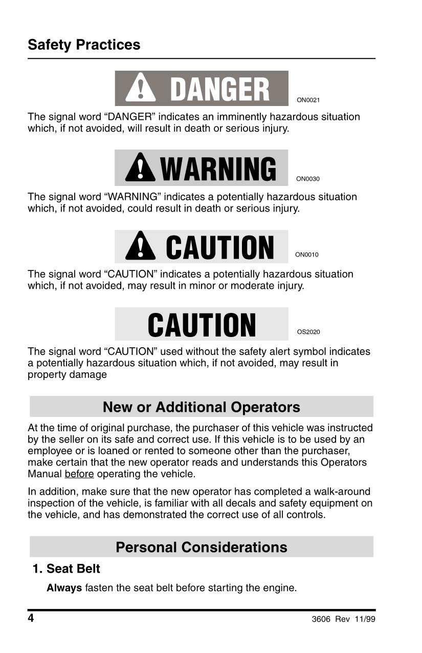 SKYTRAK 3606 Telehandler Maintenance Operation Operators Manual