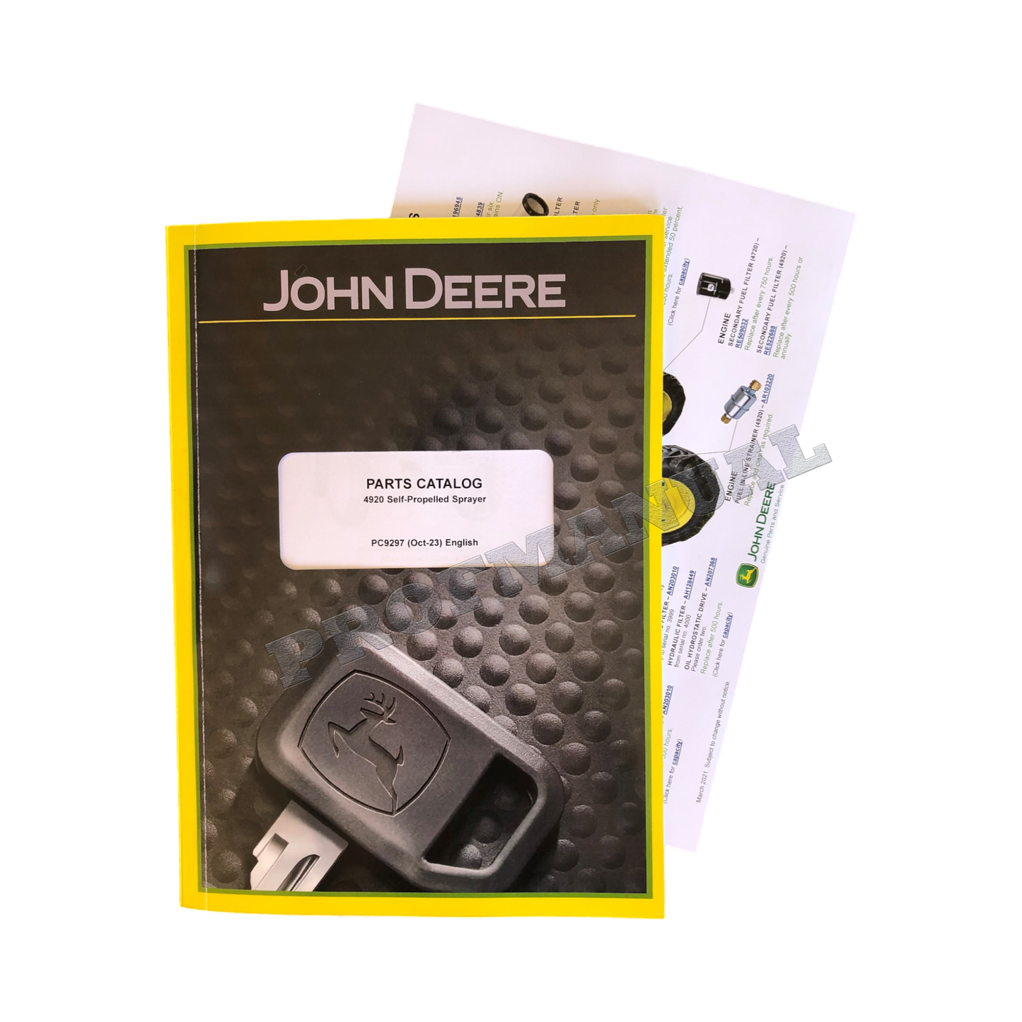 JOHN DEERE 4920 SELF-PROPELLED SPRAYER PARTS CATALOG MANUAL + !BONUS!