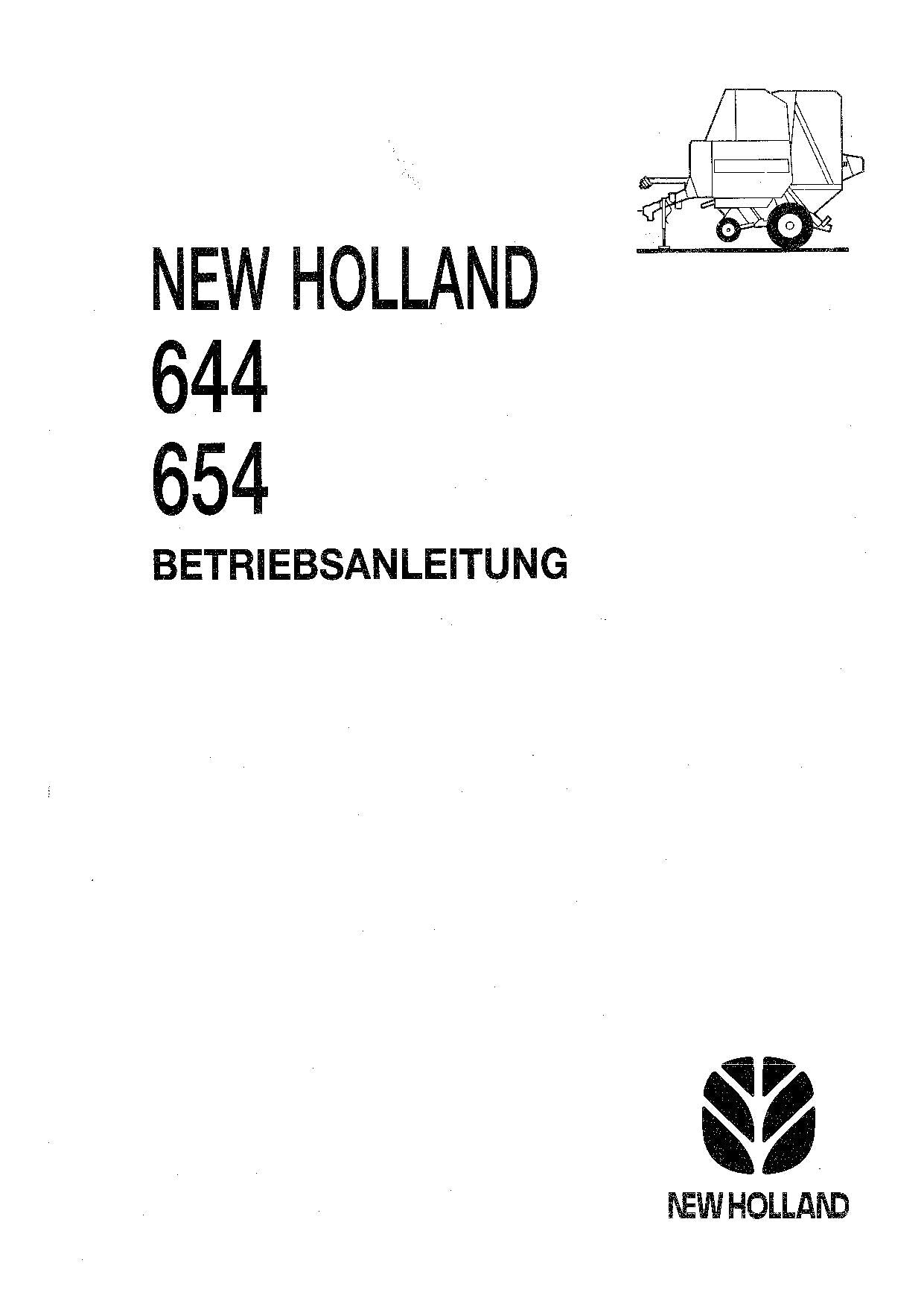 New Holland 644 654 Rundballenpresse Betriebsanleitung