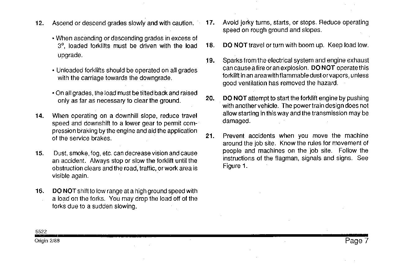 SKYTRAK 5522 Telehandler Maintenance Operation Operators Manual