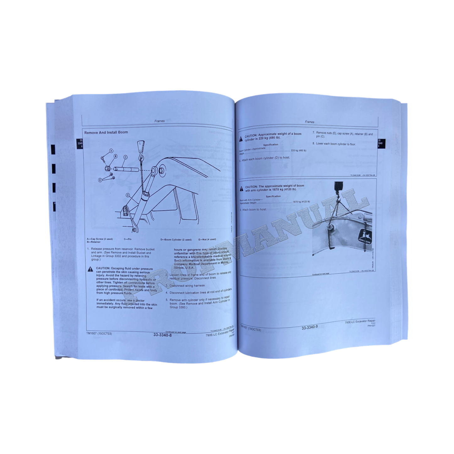 JOHN DEERE 790ELC BAGGER REPARATUR-SERVICEHANDBUCH