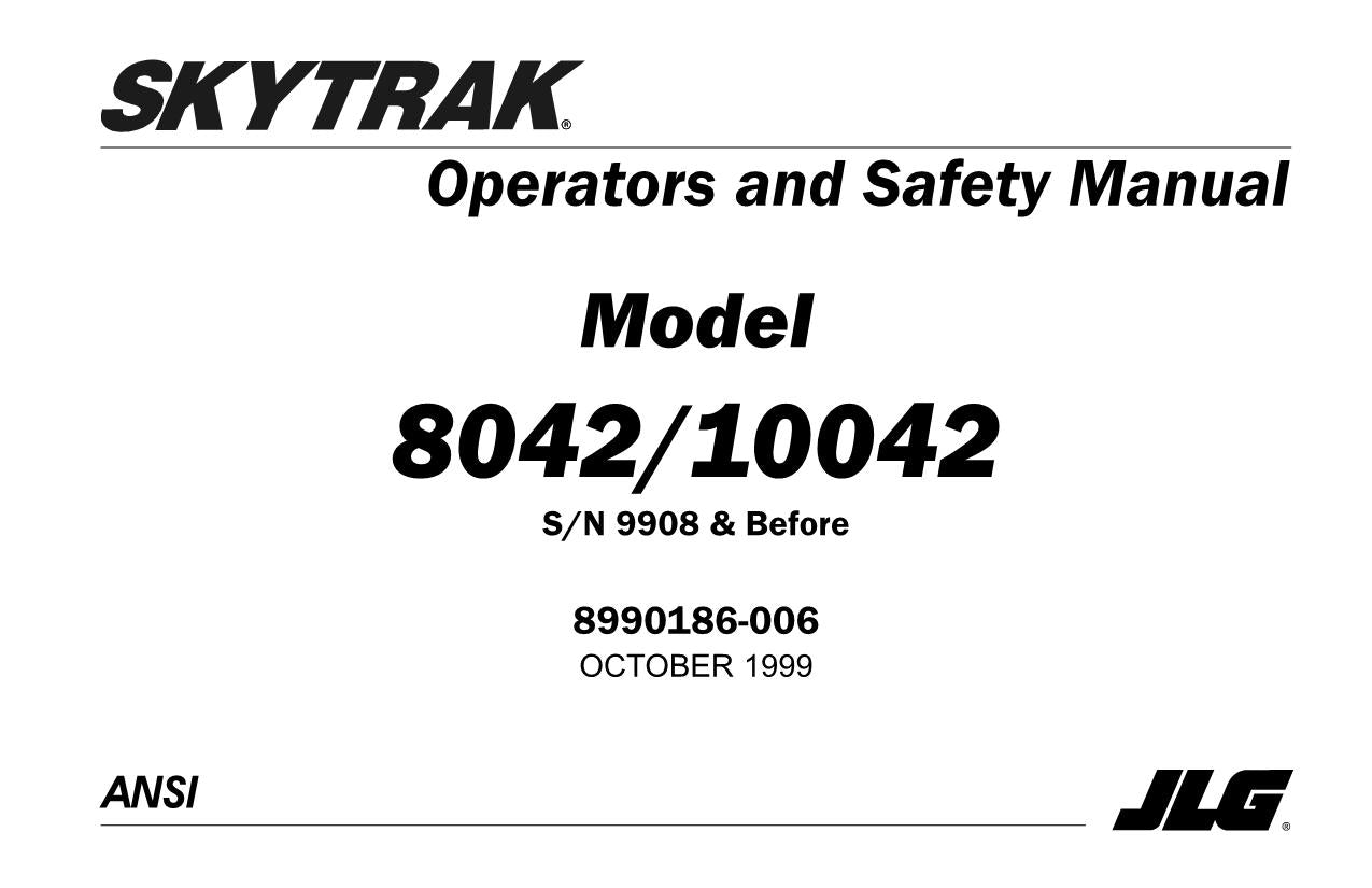 SKYTRAK 10042 8042 Telehandler Maintenance Operation Operators Manual