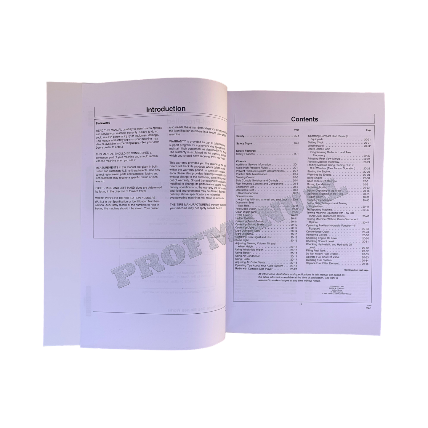 JOHN DEERE 6700 SPRAYER OPERATORS MANUAL #4