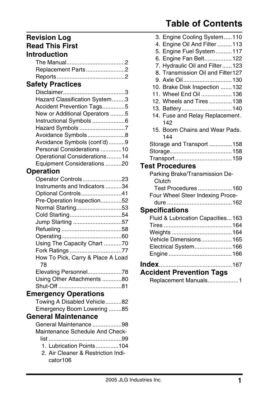 SKYTRAK 6036 Telehandler Maintenance Operation Operators Manual 8990468