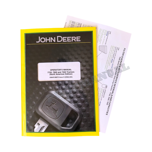 JOHN DEERE 7720 7820 7920 TRAKTOR-BETRIEBSHANDBUCH + !BONUS!