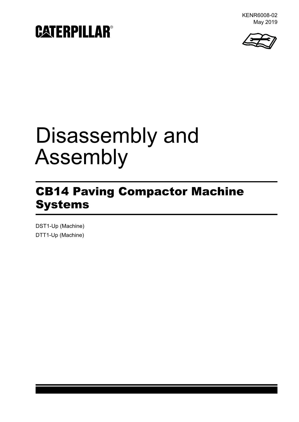 Caterpillar CB14 Compactor Machine SYSTEM Disassembly Assembly Service Manual