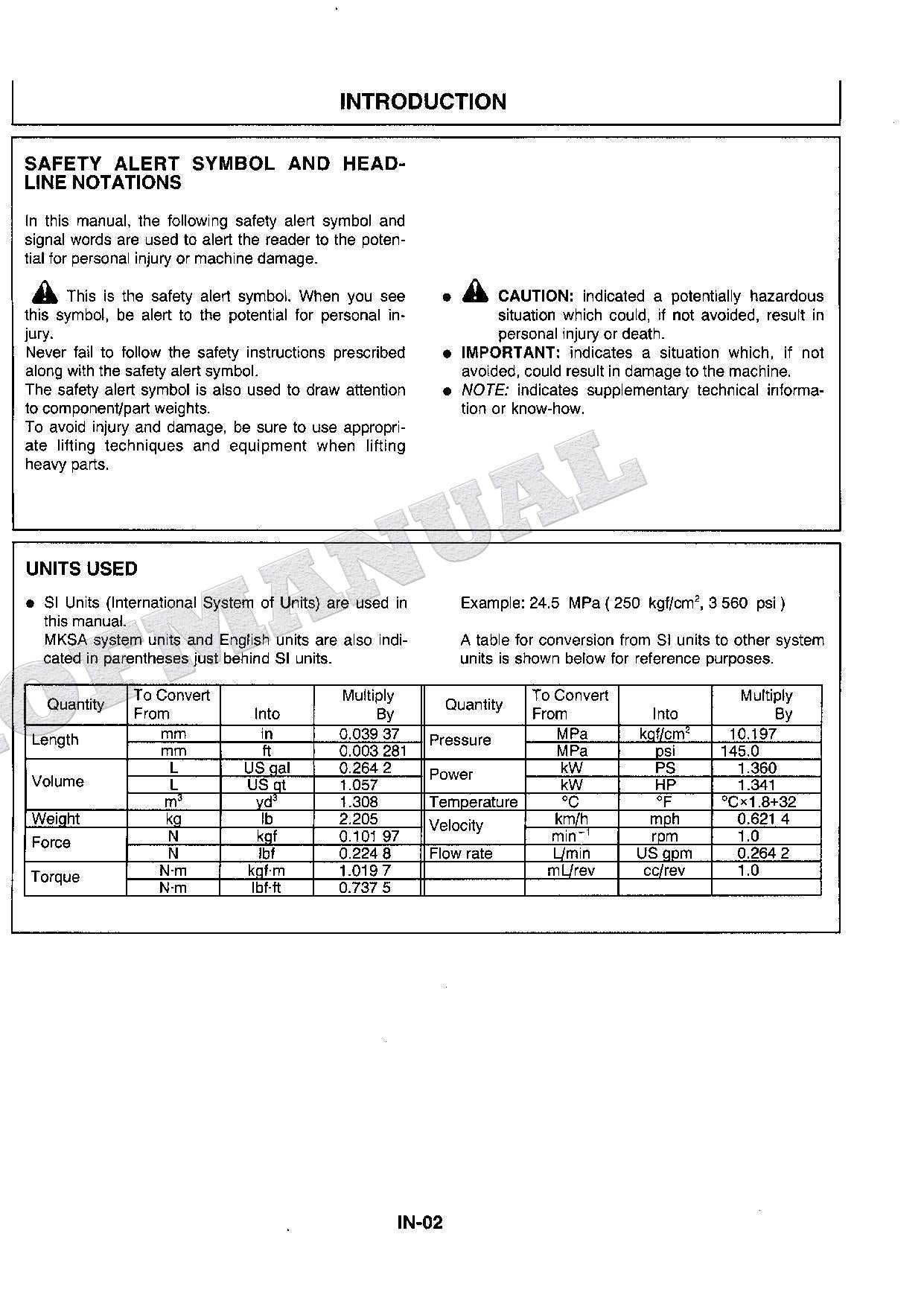 HITACHI EX200-3 Excavator Workshop Manual With information on Engine Repair