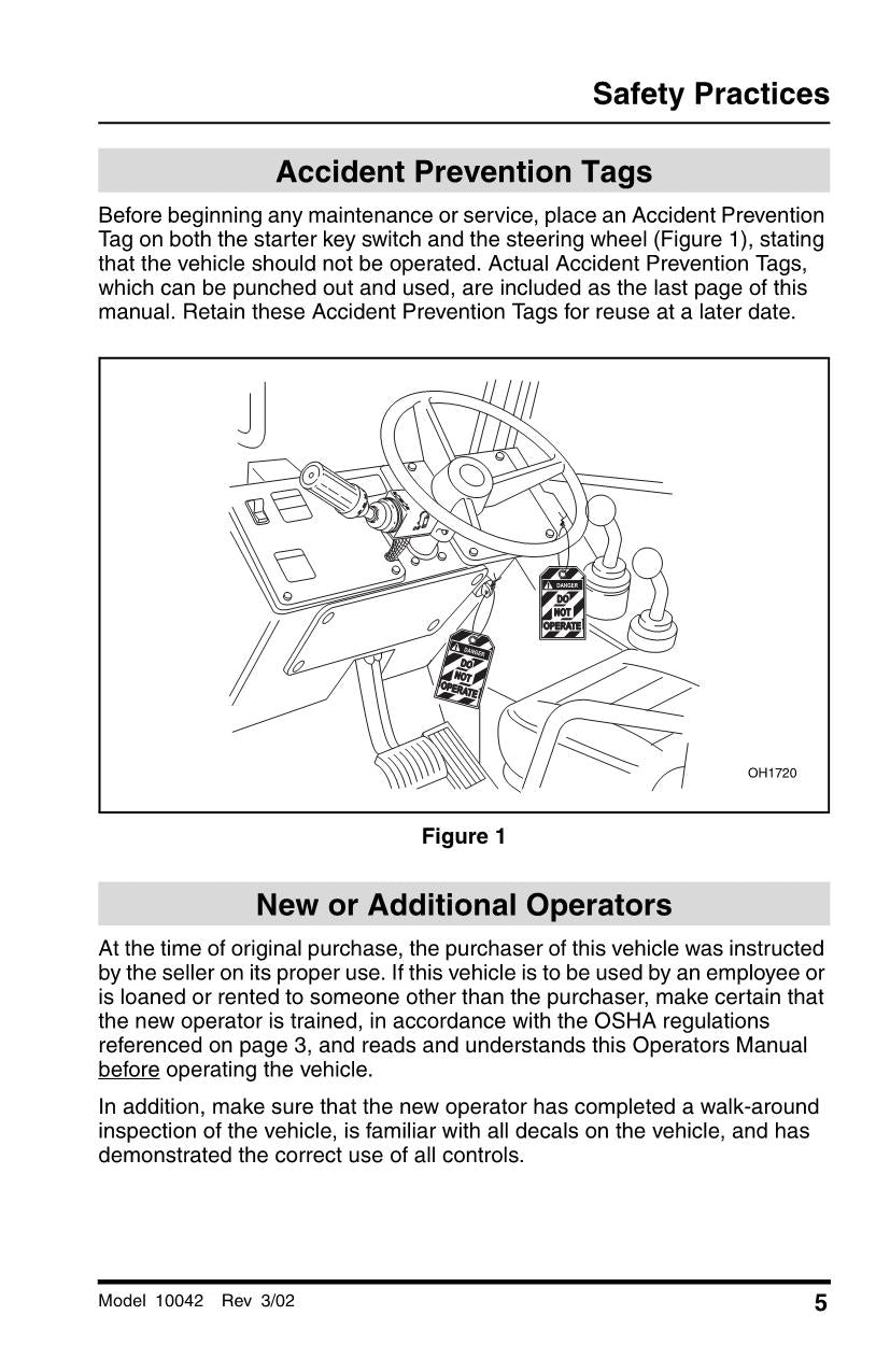 SKYTRAK 10042 Telehandler Maintenance Operation Operators Manual 8990393