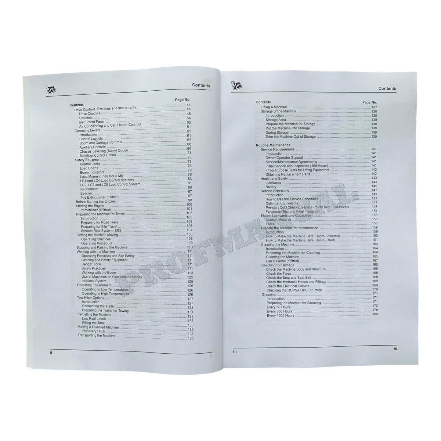 JCB 535-125 HiViz 535-140 HiViz Handler Operators Manual 9811/5800