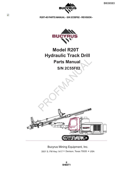 Caterpillar Cat Model R20T MD5050 Hydraulic Track Drill Parts Catalog Manual