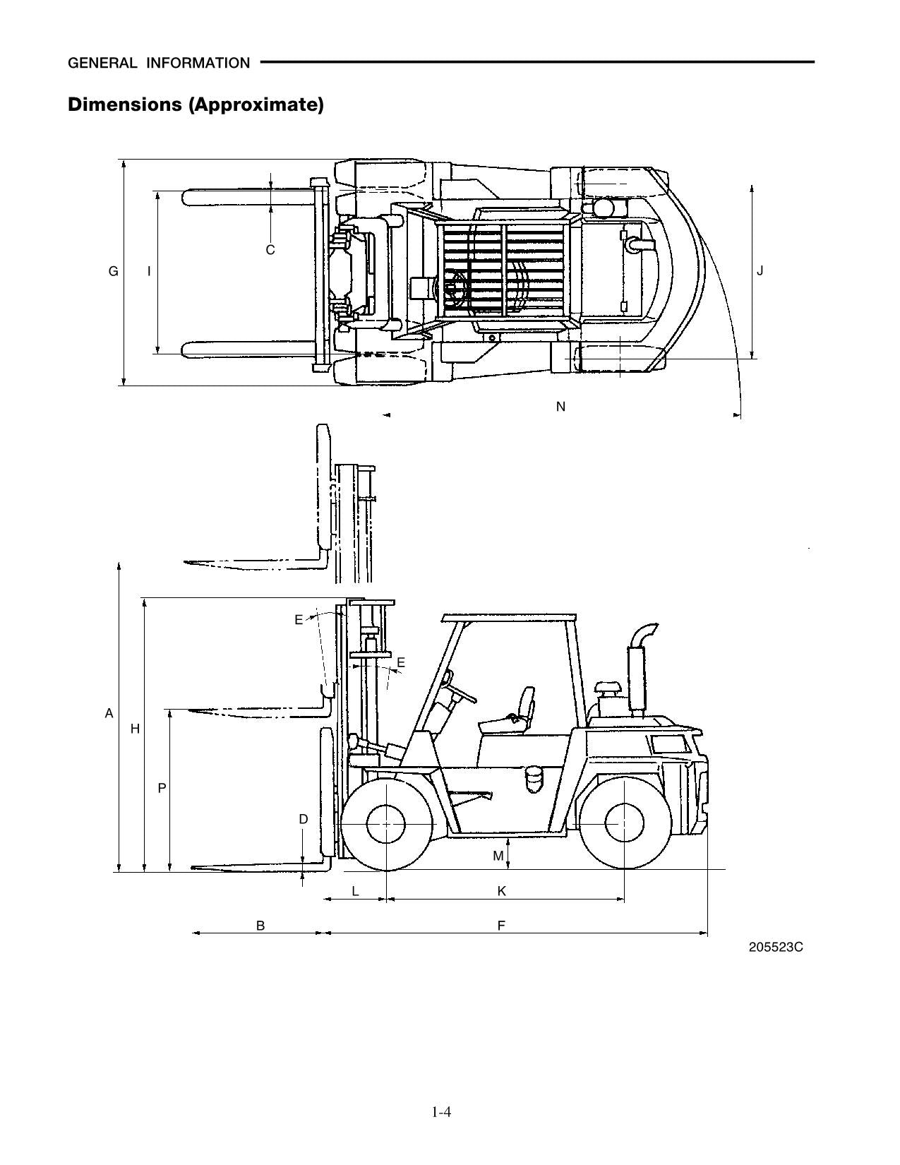 Caterpillar Forklift Lift Trucks DP80 DP90 Chassis Mast Service Manual