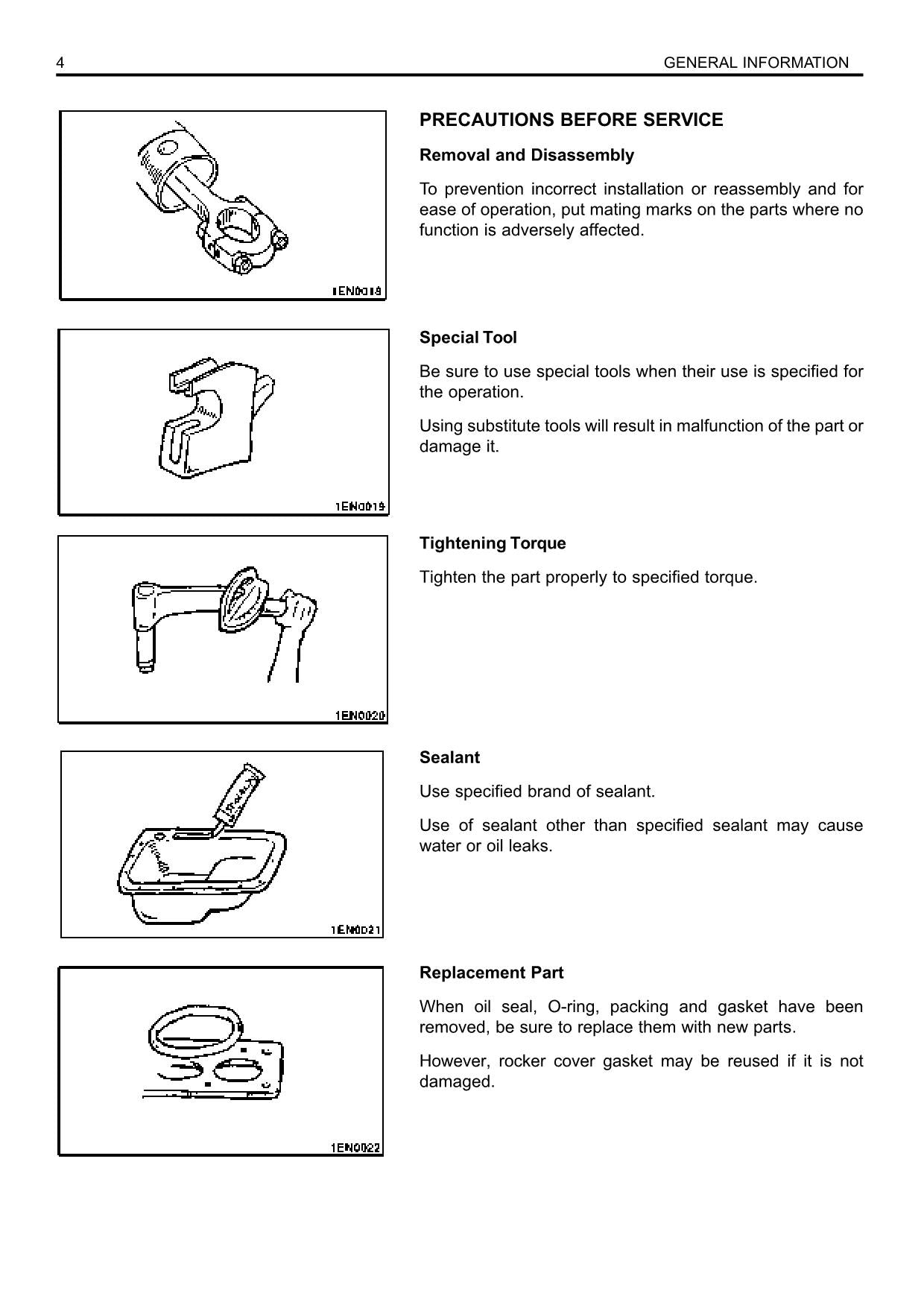 Caterpillar 4G63 4G64 Gasoline Engine Service Manual