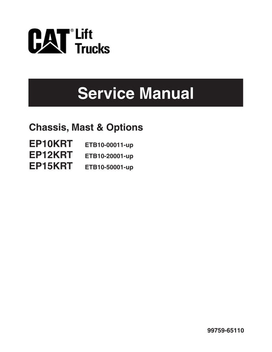 Caterpillar Lift Truck EP10KRT EP12KRT EP15KRT Options Service Manual