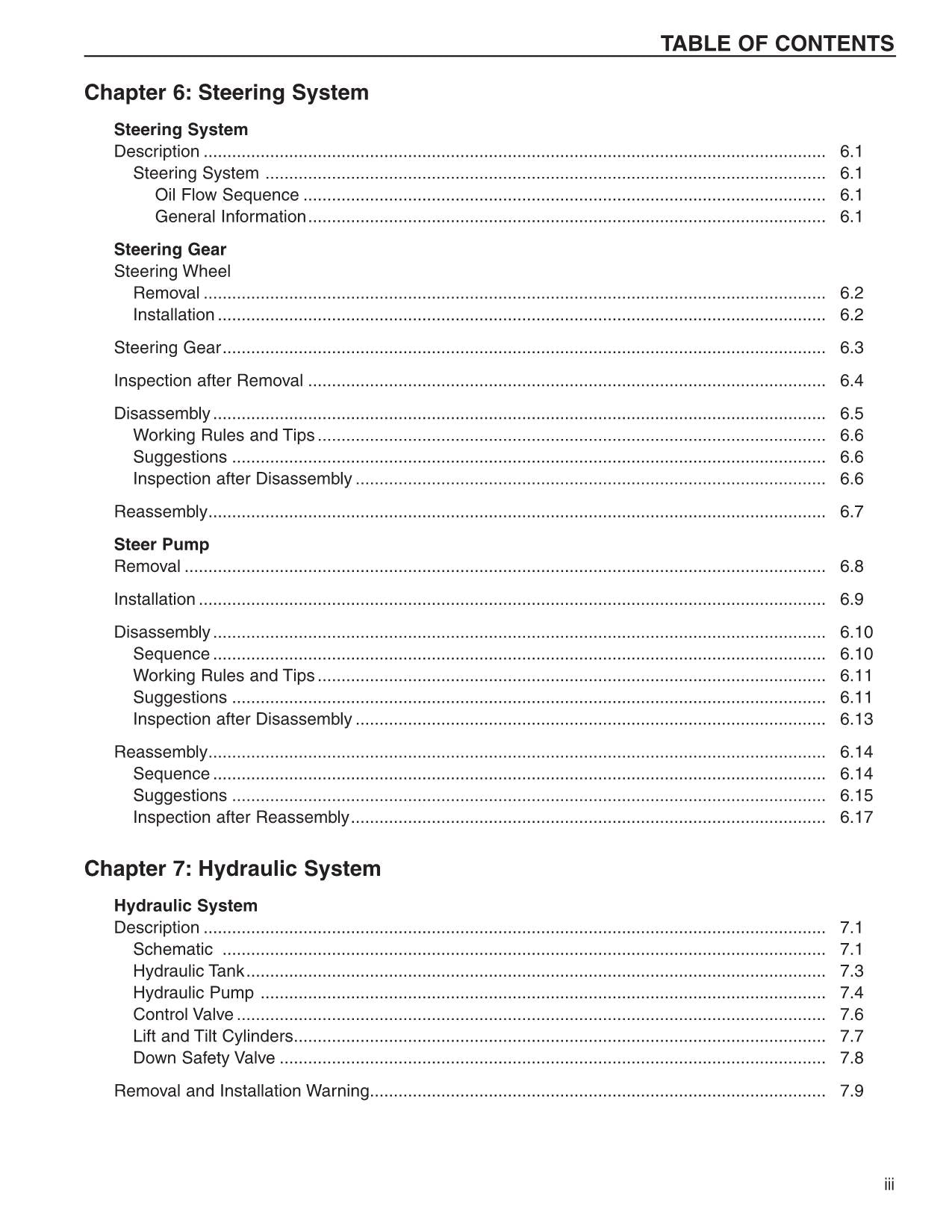 Caterpillar EC15N EC18N EC20N EC25N Lift Truck Forklift Service Manual