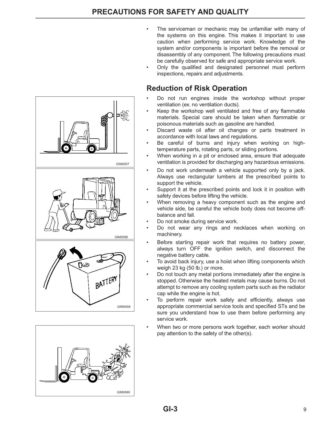 Manuel d'entretien du moteur à essence Caterpillar Forklift K21 K25