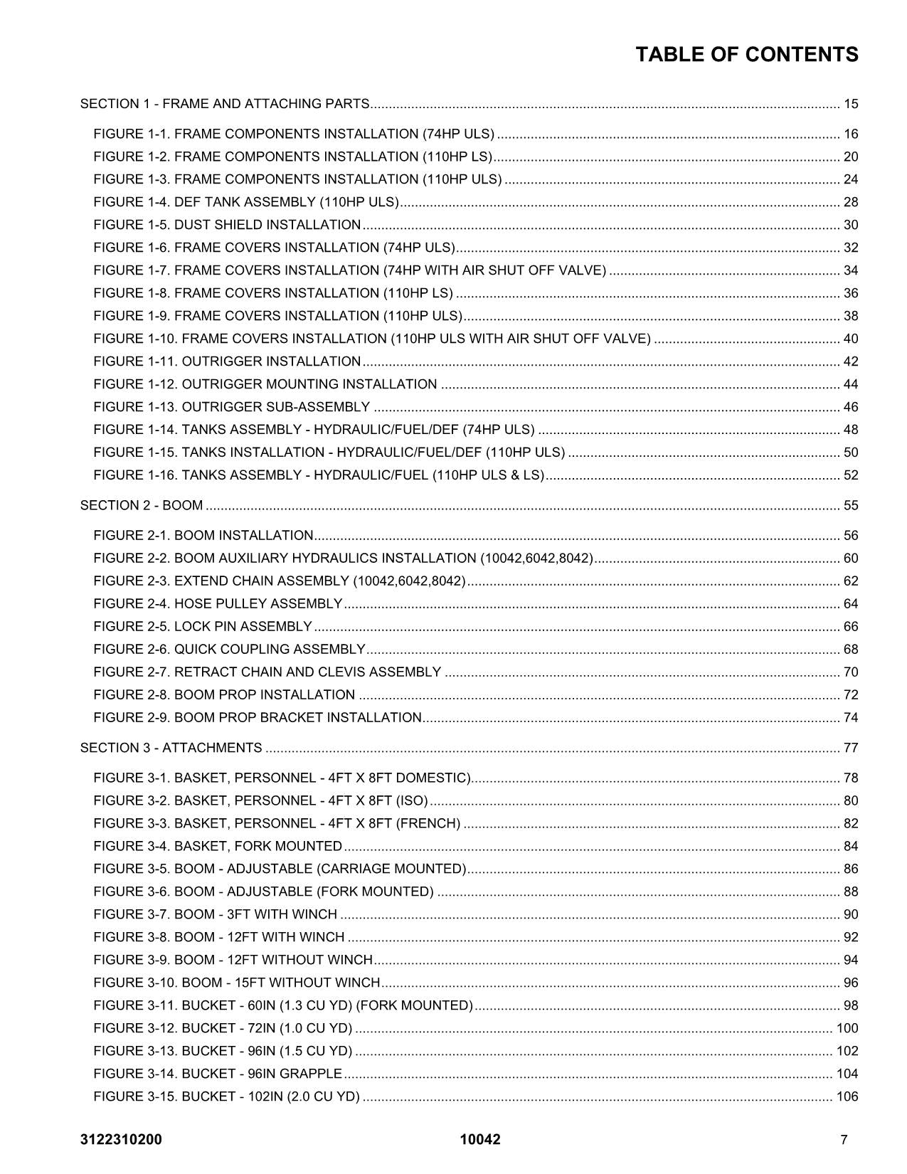 SKYTRAK 10042 Telehandler Parts Catalog Manual