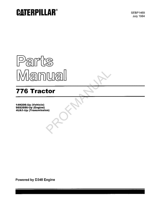 Caterpillar Cat 776 Traktor Off Highway Truck Ersatzteilkatalog Handbuch