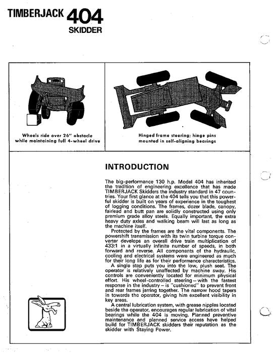 JOHN DEERE 404 SKIDDER SERVICE-REPARATURHANDBUCH