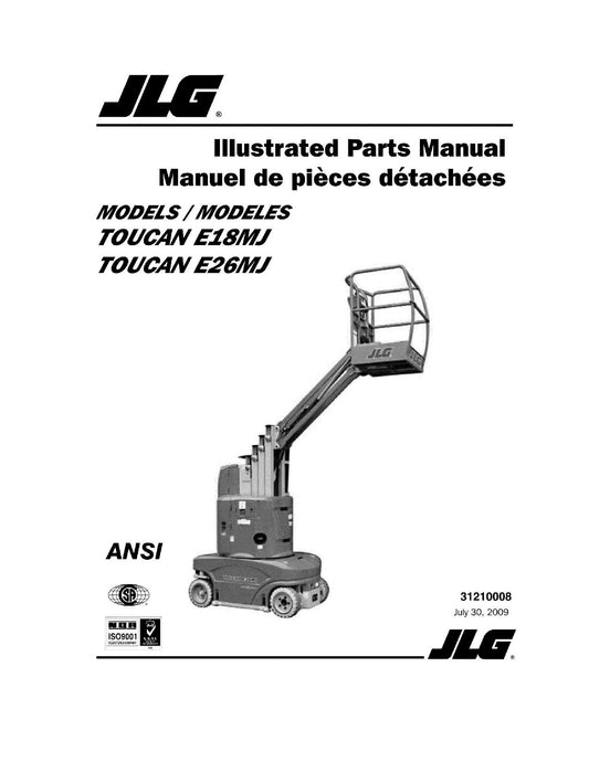 TOUCAN E18MJ E26MJ Vertical Lift Parts Catalog Manual Multi language