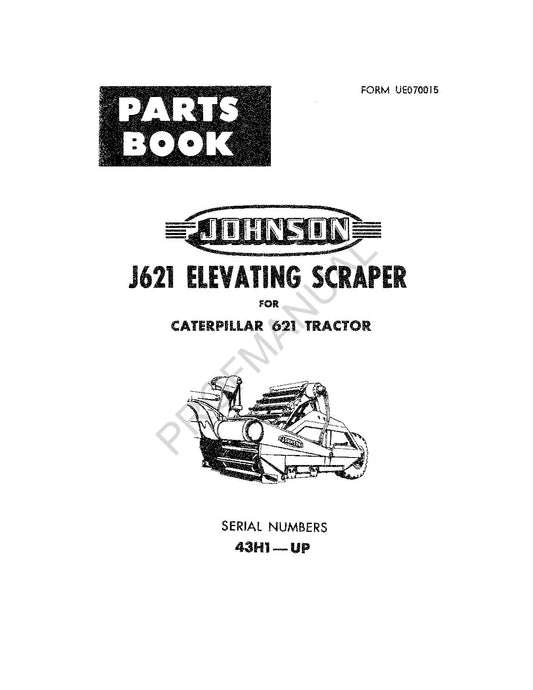 Caterpillar Cat J621 Elevating Scraper 621 Tractor Parts Catalog Manual