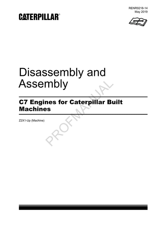 Caterpillar Cat C7 Engine Built Disassembly Assembly Service Manual