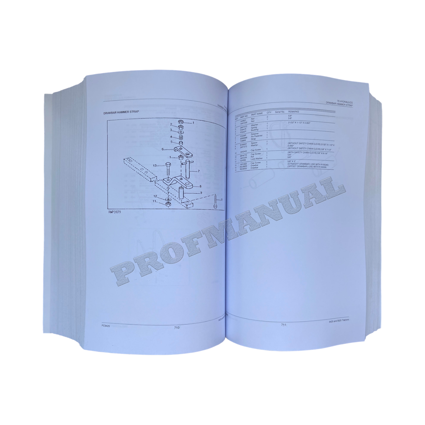 JOHN DEERE 5420 5520 TRAKTOR ERSATZTEILE KATALOGHANDBUCH 